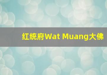 红统府Wat Muang大佛